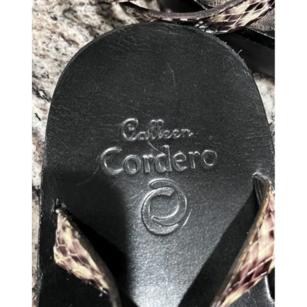 BNWOT CALLEEN CORDERO PYTHON ANKLE WRAP STRAP SANDALS 9 - Picture 8 of 8